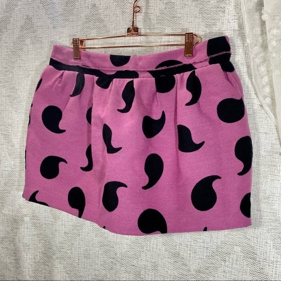 Diane Von Furstenberg Addie paisley pink mini skirt size 6 - Picture 4 of 9